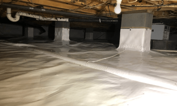 What a basement looks like after crawl space encapsulation services are conducted