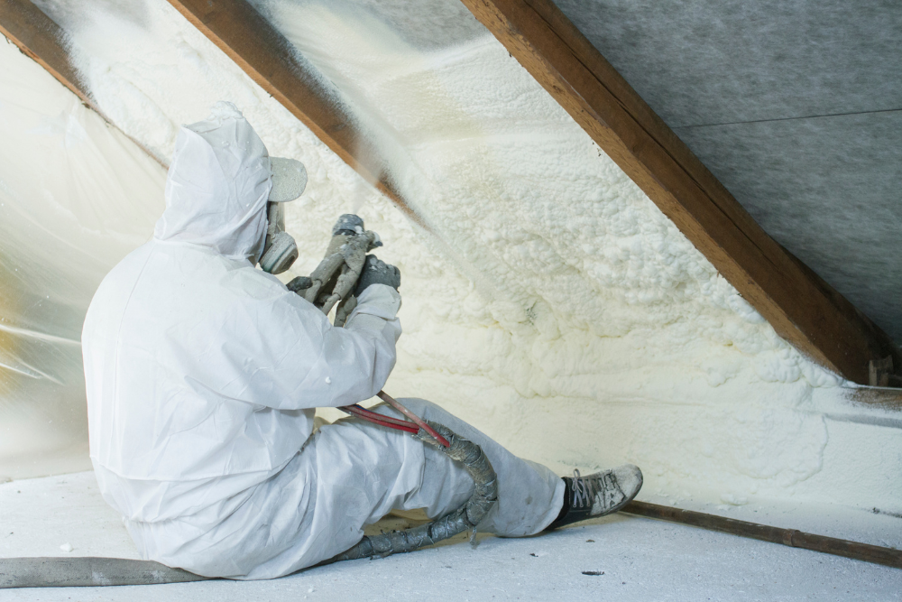 professional spraying spray foam insulation in boone nc